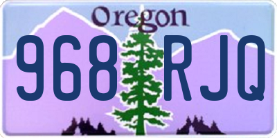 OR license plate 968RJQ