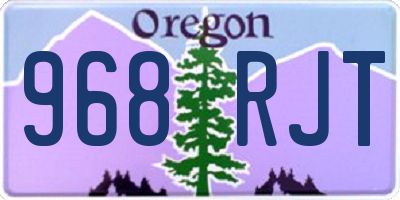 OR license plate 968RJT