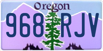 OR license plate 968RJV