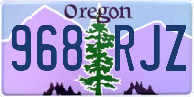 OR license plate 968RJZ