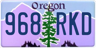 OR license plate 968RKD