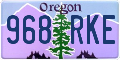 OR license plate 968RKE