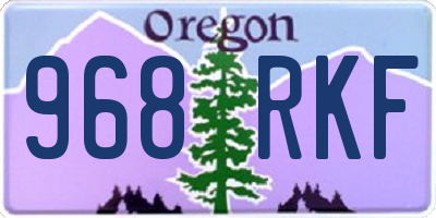 OR license plate 968RKF