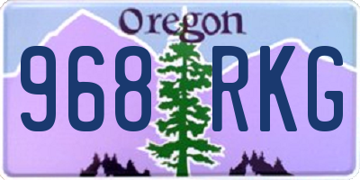 OR license plate 968RKG