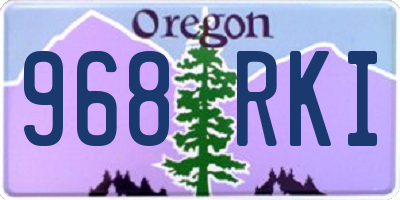 OR license plate 968RKI