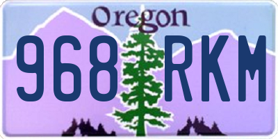 OR license plate 968RKM