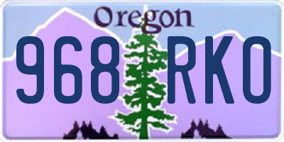 OR license plate 968RKO