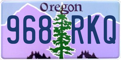 OR license plate 968RKQ