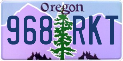 OR license plate 968RKT