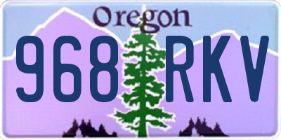 OR license plate 968RKV