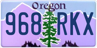 OR license plate 968RKX