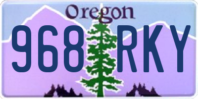 OR license plate 968RKY