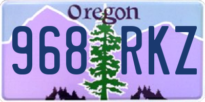 OR license plate 968RKZ