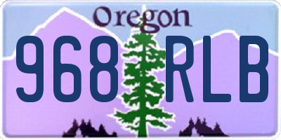 OR license plate 968RLB