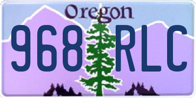 OR license plate 968RLC