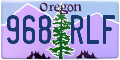OR license plate 968RLF
