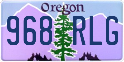 OR license plate 968RLG