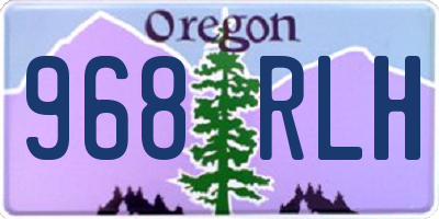 OR license plate 968RLH