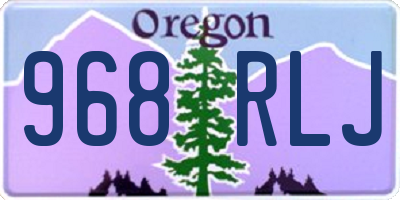 OR license plate 968RLJ