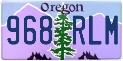 OR license plate 968RLM
