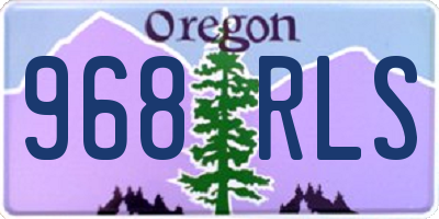 OR license plate 968RLS