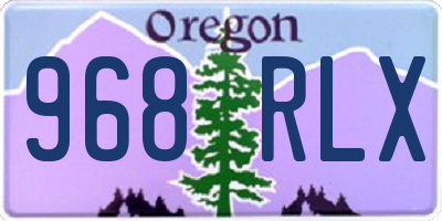 OR license plate 968RLX