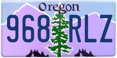 OR license plate 968RLZ