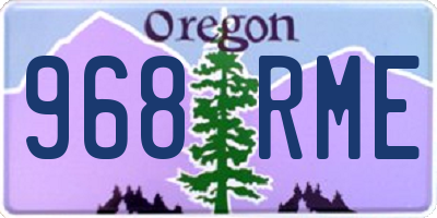 OR license plate 968RME