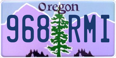 OR license plate 968RMI