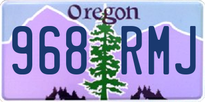 OR license plate 968RMJ