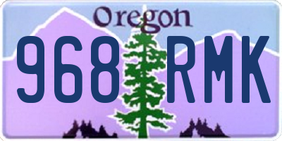 OR license plate 968RMK