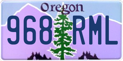 OR license plate 968RML