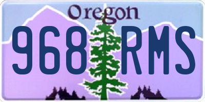 OR license plate 968RMS