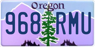 OR license plate 968RMU
