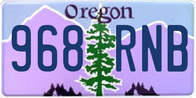 OR license plate 968RNB