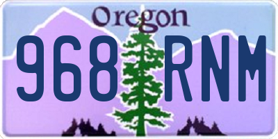 OR license plate 968RNM