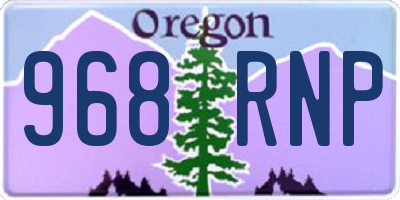 OR license plate 968RNP