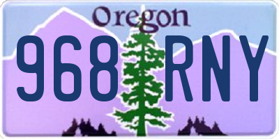 OR license plate 968RNY