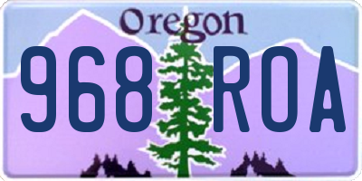 OR license plate 968ROA