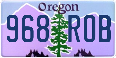 OR license plate 968ROB