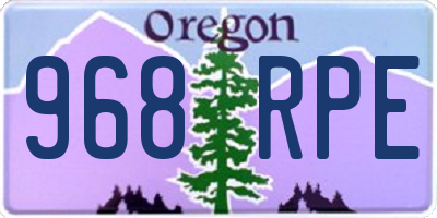 OR license plate 968RPE