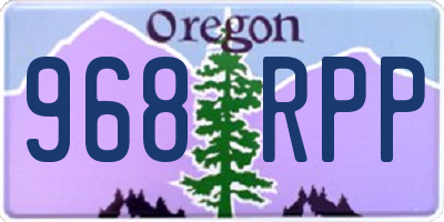 OR license plate 968RPP
