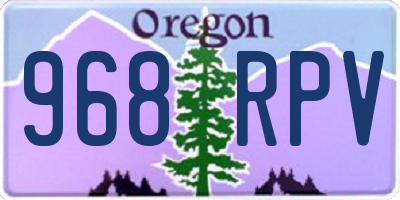 OR license plate 968RPV