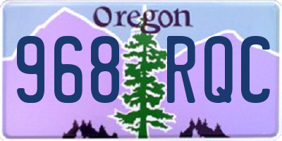 OR license plate 968RQC
