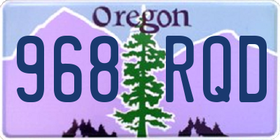 OR license plate 968RQD