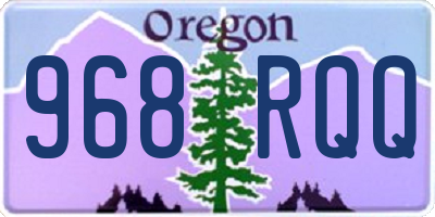 OR license plate 968RQQ