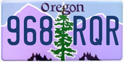 OR license plate 968RQR