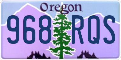OR license plate 968RQS