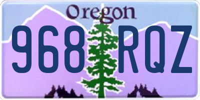 OR license plate 968RQZ