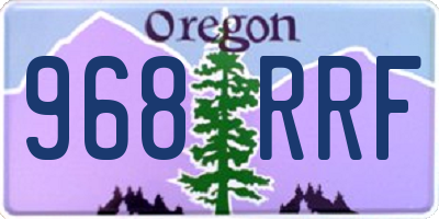OR license plate 968RRF